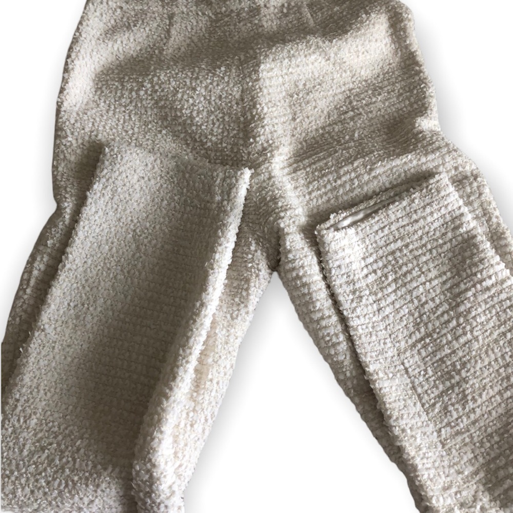 Chanel white La Pause high waisted pants sz36